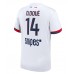 Paris Saint-Germain Desire Doue #14 Bortedrakt 2025-26 Korte ermer